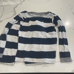 Burts bees pajamas navy/white rugby stripe size 5